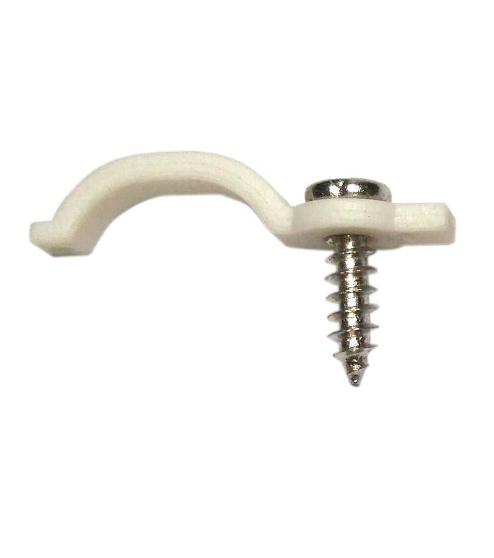 FINELED Strip Light Mounting Bracket Fixing Clip,One Side Fixing Ideal for Waterproof Strip Width 10mm(3/8") (White Pack of 100)