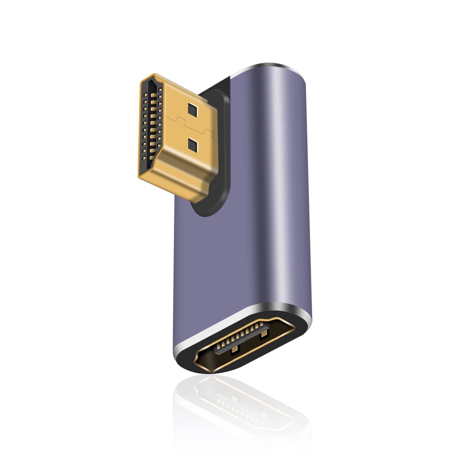 Maxhood 8K HDMI 90 Degree Adapter, 48Gbps Ultra HD Right Angle HDMI 2.1 Adaptor Male to Female Extender Connector Supports 8K@60Hz 4K@120Hz 1080P for Laptop,DVD,TV, Monitors, PS5, (1-Pack) — image 1