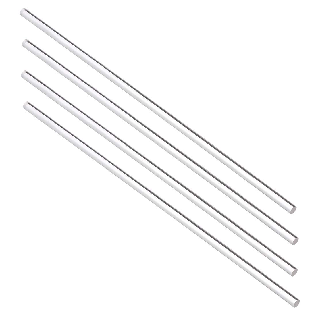 sourcing map Acrylic Round Rod,Clear,1/4 inch Diameter 10inch(247mm) Length,Solid Plastic PMMA Bar Stick 4pcs