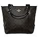 COACH F34603 ZIP TOP TOTE IN SIGNATURE CANVAS Brown Black 