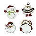Ewinsun 12 Pcs Christmas Day, Snow Man Assorted Size Iron On Patches Sew On Decoration Patch for DIY Jeans, Clothing, Handbag, Hats