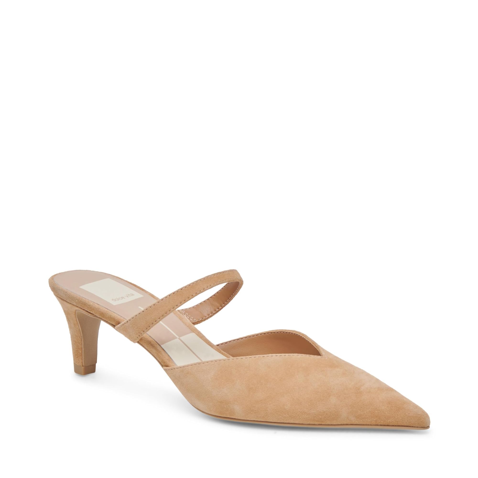 Dolce Vita Women’s Kanika MID Heeled Sandal, TAN Suede, 6.5
