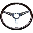 Nardi Steering Wheel - Classic - 360 mm (14.17 inches) - Mahogany Wood with Polished Spokes - Part # 5061.36.3000