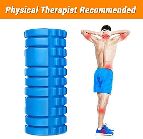 Foam Roller for Muscles Massage,Trigger Point Foam Roller Firm for Rehabilitation and Deep Muscle Therapy Myofascial Release -Tissue Massage-Ideal for Cross Fit,Yoga&amp;Pilates -Free Carry Bag