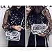 Donalworld Girl Clear Bag Small Flap Quilted Chain Strap Crossbody Bag Pt1