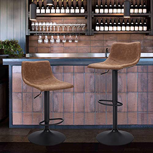 Finnhomy Bar Stools Set Of 2 Counter Height, Swivel Barstools With