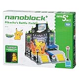 Kawada Takaratomy NanoBlock + Pokemon Figure - Pikachu Pokemon Battlefield Puzzle (222 Pieces)