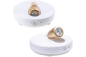 HONWELL Wireless Spotlight Battery Operated LED Puck Lights, Touch Closet Light, Stick on Wall Hallway Basement Entrance Perfect Adjustable Direction Light for Artwork Decorative