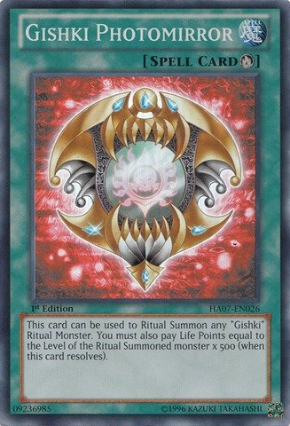 Yu-Gi-Oh! - Gishki Photomirror (HA07-EN026) - Hidden Arsenal 7: Knight of Stars - 1st Edition - Super Rare