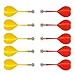 10pcs Replacement Durable Safe Plastic Wing Magnetic Darts Bullseye Target Game Toys (Red Yellow)