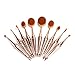 Micup Diamond Shape 10pcs Oval Makeup Brush Set Foundation Contour Concealer Blending Cosmetic Brushes