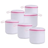 Yazer Set of 6 Bra Bags Reusable for Lingerie,Blouse,Hosiery,Stocking,Underwear with Premium Zipper