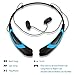 Bluetooth Headset Headphones Rymemo 2017 Hottest Match Color Wireless Music Earphones Stereo Earbuds/Headphone Sports/running Magnetic Neckband Style for Cellphone,Blue-Black