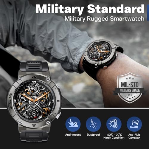 EIGIIS Military Smart Watches for Men(Answer/Call) Rugged