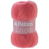 Patons Lace Yarn - (2) Fine Gauge  - 2.5 oz -  Calypso Coral -   For Crochet, Knitting & Crafting