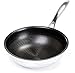 Black Cube Quick Release Chef's Pan - 9.5-Inch/2.5 Quart Stainless Steel Deep Induction Frying Pan - Kitchen Cookware - Induction Cookware