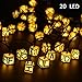 Vmanoo Solar String Lights 15.5ft 20 LED 8 Modes Letters Fairy Lights for Kids Bedroom Decoration Outdoor Indoor Holiday Patio Landscape Home Birthday Present Xmas Tree, Waterproof (Warm White)