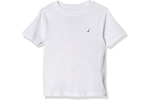 Nautica Boys' Short Sleeve Solid Crew Neck T-Shirt, Soft, Comfortable, Relaxed Fit