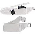UMMA ESSENTIALS Ultimate Ahram Ihram Belt for Hajj & Umrah – Premium Adjustable Design with Phone Holder, Safe Zipper Pockets & Anti-Slip, Fits Up to 50” Waist, White