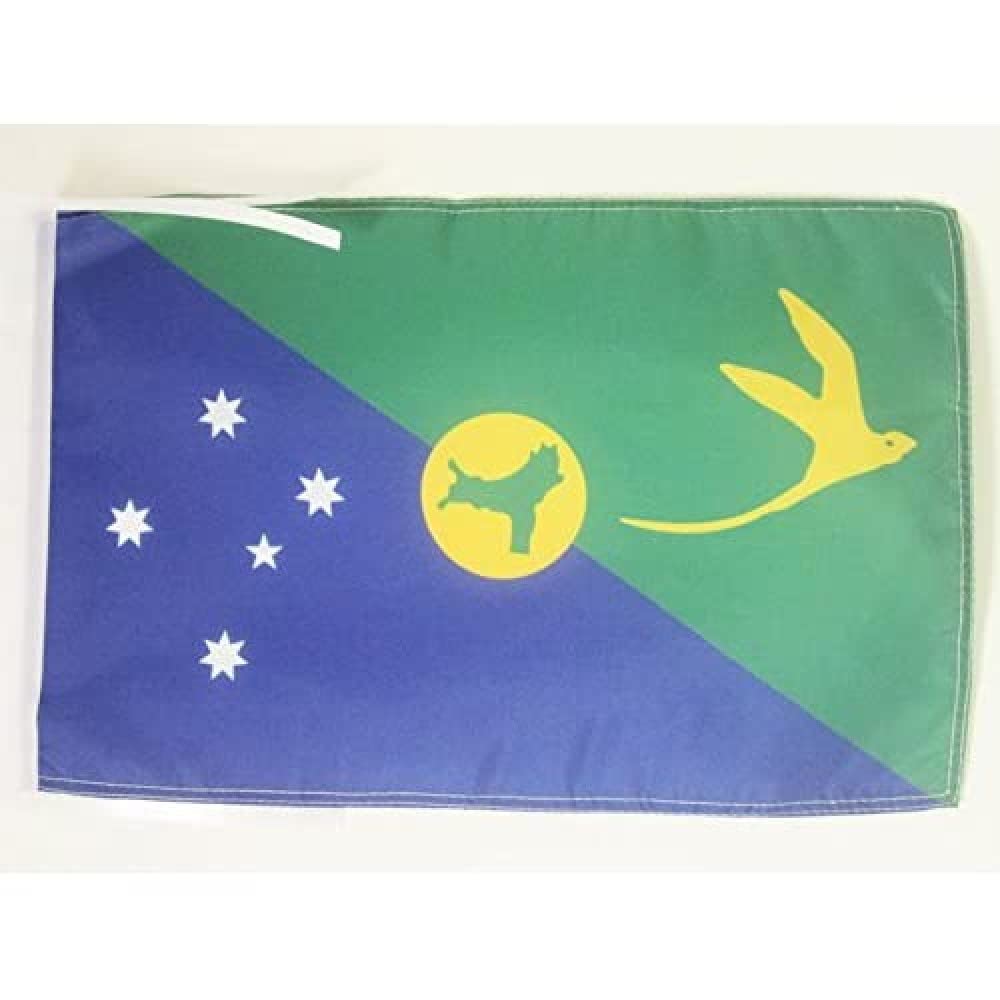 AZ FLAG - Christmas Island Flag - 18'' x 12'' - 100% Polyester Christmas Islander Small Banner with Two Cords - Fade Resistant - Vivid Colors - 18x12 in - 45x30 Cm — image 1