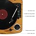 Bluetooth Turntable,JOPOSTAR Vinly Record Player Built-in Dual Stereo Speakers, LP 3-Speed Belt Driven, Aux Input & RCA Output, Natural Wood (9F-6VH7-HRQZ)
