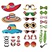 PBPBOX Hawaiian Decorations Luau Hawaiian Photo Booth Props Kit - 45 Pcs