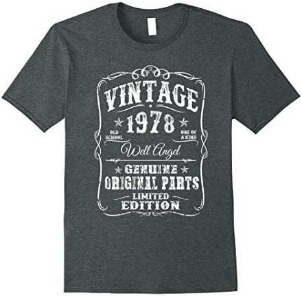 Mens Vintage Husband 39th birthday Gift Shirt 3XL Dark Heather