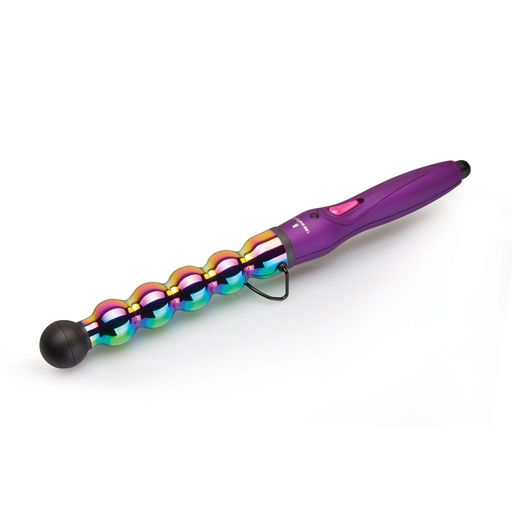Lee Stafford Rainbow Shine Hair Waver Curling Wand Loose Curls in