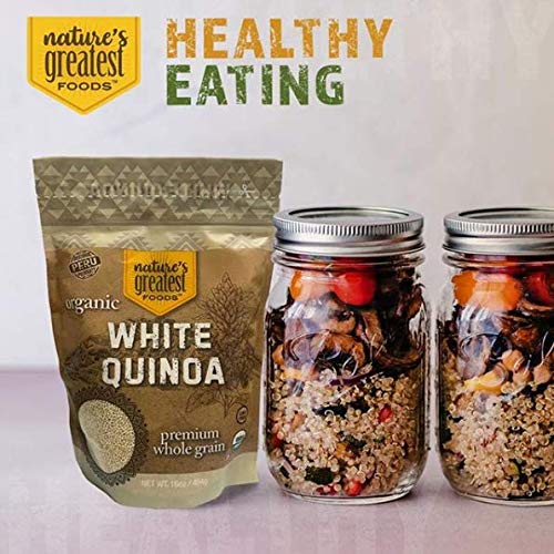 Nature's Greatest Foods, Organic Premium Whole Grain White Quinoa, Gluten Free, Non-GMO, 16 Ounce