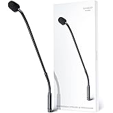 MRSDY Gooseneck Microphone, 23 Inch DJ Microphone for Audio Mixer, Professional XLR Wired Dynamic Mic, Extended Black Metal Noise Reduction Mic, Supports 360° Rotation and Bending