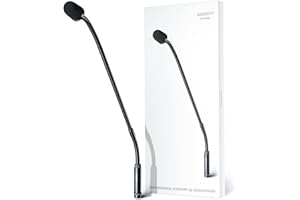 MRSDY Gooseneck Microphone, 23 Inch DJ Microphone for Audio Mixer, Professional XLR Wired Dynamic Mic, Extended Black Metal Noise Reduction Mic, Supports 360° Rotation and Bending