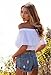 Relipop Women's Short Sleeve Shirt Strapless Blouses Off Shoulder Tops (Medium, White)