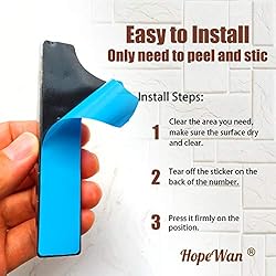 HopeWan 4in Mailbox Numbers #1, Self Adhesive House