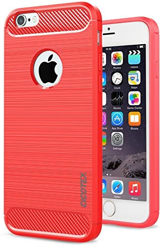 iPhone 6s Plus Case, iPhone 6 Plus Case, CiCOTEX Resilient Shock Absorption Flexible TPU Slim Body Defensive Case for Apple iPhone 6s Plus / 6 Plus (Red)