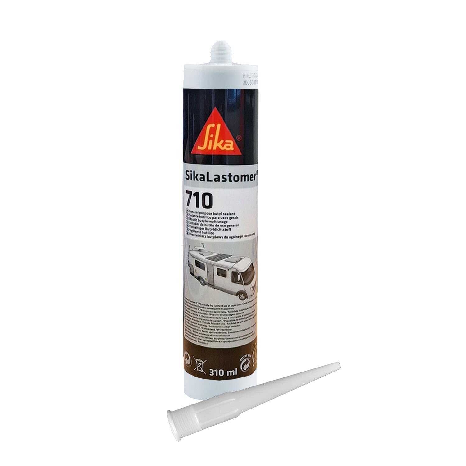 Sika Lastomer 710, Removable Butyl Sealant, 300 ml, Black