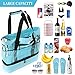 Sheye&Yelin Beach Bag with Insulated Cooler- Many Pockets Durable Sandproof Mesh Tote Bag for Women