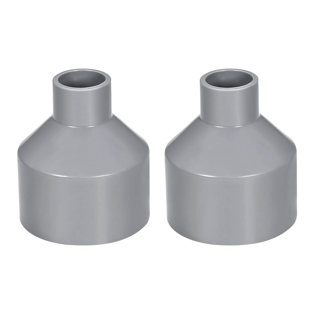 sourcing map PVC DWV Reducing Coupling Schedule 40 Gray 20mm x 50mm Socket 2Pcs