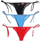 COMLIFE Mens Cotton Bulge Pouch Side Tie String Bikini Briefs Underwear High Cut Men's Panties