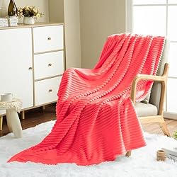 Vessia Flannel Fleece Throw Blanket for