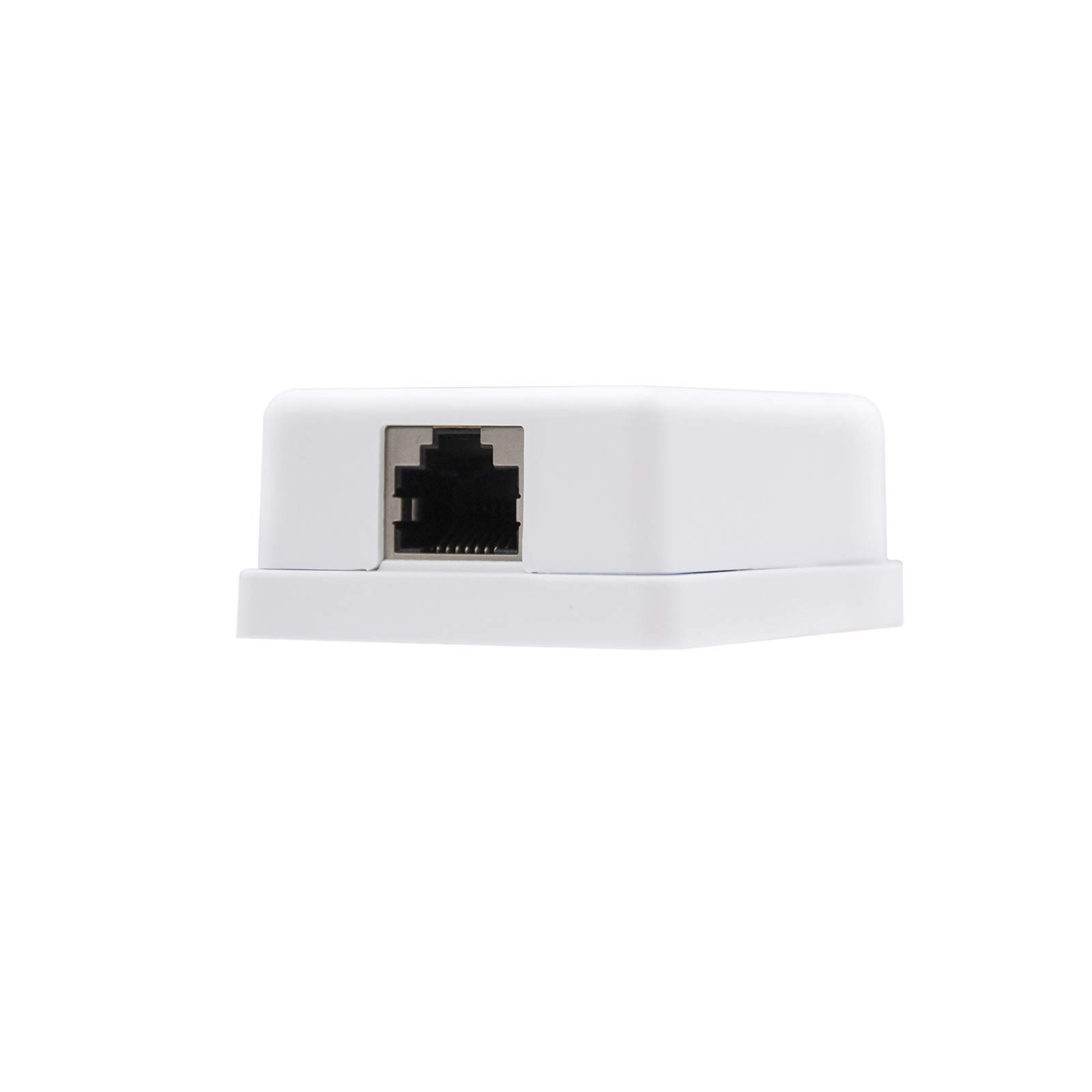 NANOCABLE Cable Adaptor for RJ45 CAT.6 FTP, 1 Power Point - Power Supply (6.5cm, 2.5cm, 5.5cm), White