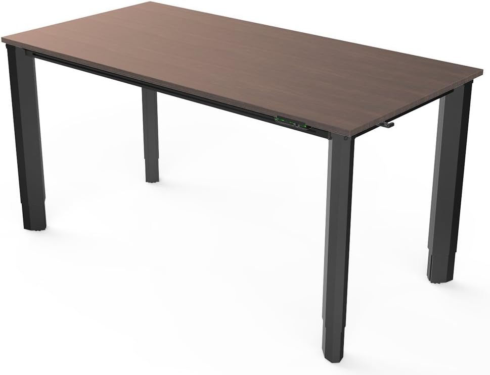 Vivistand Quattro 4Leg Motorized Standing Desk 30" x 80" with Black Frame and Dark