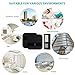 Wireless Doorbell, Hinpia Waterproof Solar Door Bell Chime Kit for Home Office with 2 Plug-in Receivers and 1 Remote Button, 1000ft Operating Range 52 Ringtones 4 Levels Volume, No Batteries Required