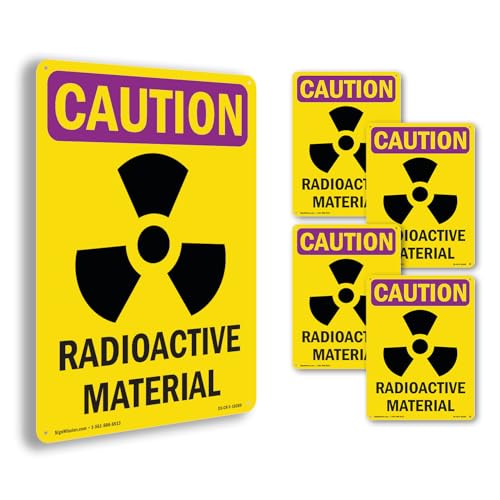 Radioactive Materials With Symbol OSHA Caution Radiation Rigid Plastic Sign 14…