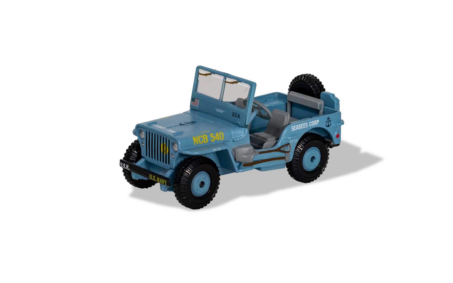 Corgi CS90631 Military Legends Willys Jeep SeeBees Vehicle Toy - Diecast Model, Military Toys & Army Playset Vehicles, Kids Playset Birthday Gifts for Boys, Toy Jeep Gift