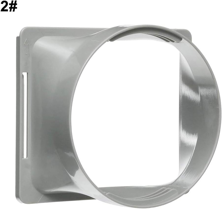 Mggsndi Round/Square Shaped Air Conditioner Exhaust Hose Coupler/Coupling Air Conditioner Exhaust Duct Interface for 15cm Portable Air Conditioner PC(L/F Series) Silver Square C/H Series