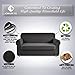 CHUN YI Stretch Sofa Slipcover 2 Piece Couch CoverSofa Cover, Settee Coat Soft with Elastic Bottom, Checks Spandex Jacquard Fabric, X-Large, Grey/Gray