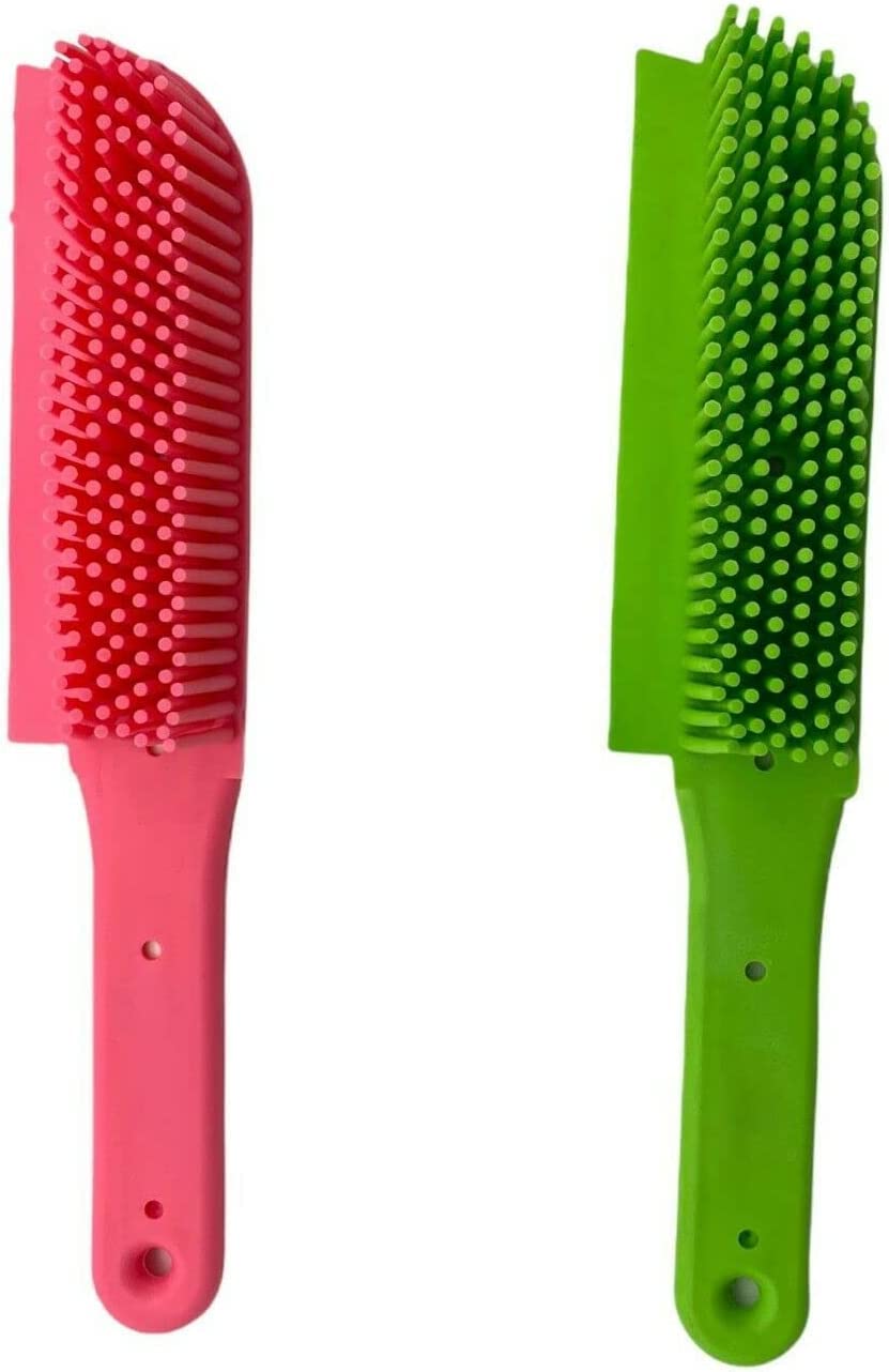 PEBBLE HUG 1 x Pet Hair Brush Rubber Multi Purpose Cleaning Brush with Scratch Free Rubber Bristles, Ideal for Pet Hair Removal from Carpets and Furnishings