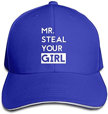UanQ Cute Unisex-Adult MR STEAL YOUR GIRL Baseball Hats Caps RoyalBlue
