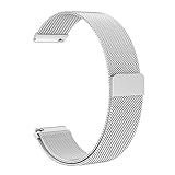SWEES for Gear S3 Frontier/Classic Bands Metal Small & Large, 22mm Milanese Stainless Steel Replacement Wristband for Samsung S3 Smart Watch Women Men, Black, Silver, Blue, Grey, Colorful, Rose Gold