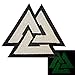 LEGEEON Glow Dark Valknut Viking Norse Rune Morale Tactical Hook-and-Loop Patch